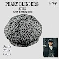 Miniatyrbillede 3 af 4: Ny herremode Peaky Blinders hat mænds kasket uldblanding sildebensstof vinterhat varm Black