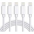 Pikkukuva 6 / 6: 5X Lightning USB -kaapeli Applelle iPhoneen ja iPadiin, 1 m, valkoinen