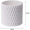 Miniatyrbild 3 av 4: 360° roterande sminkborsthållare Sminkorganisatör 5 fack Kosmetisk förvaring Sminkborsthållare Pennhållare (vit)