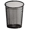 Miniatyrbilde 1 av 6: Rund søppelkurv i netting til bad, kjøkken, hjemmekontor, sovesal (svart)