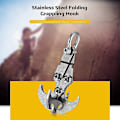 Miniatyrbillede 4 af 5: Yaju Udendørs Klatring Rustfrit Stål Foldbar Krog Tyngdekraft Greb Grappling Udendørs Grappling Klatring Klo Redning Edc Gadget Overlevelses Multiværktøj Gave (