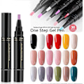 Miniatyrbild 2 av 5: 6 st nagellackspennor, 36 färgers nagellacksgelpenna 5 ml, 3 i 1 gelnagellackspenna, blötlagda UV LED-nagellack nagelverktyg för kvinnor E