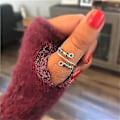 Miniatyrbillede 3 af 4: Kør din angst væk Regnbueperler Fidget Ring, Perler Spinner Ring, Justerbar Åbning