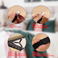 Miniatyrbillede 6 af 7: 8 stk. sengebetræk clips stropper justerbar trekant fastgørelse elastisk hjørne seler grippere holder til madrasbetræk sofa pude (sort)
