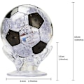 Miniatyrbillede 5 af 5: 3D-krystalpuslespil til børn, fodboldpuslespil med lys til voksne, sort og transparent - 77 brikker
