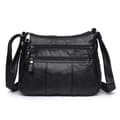 Vattenavvisande mjuka PU-läderväskor och axelväskor för kvinnor, crossbody-väska, messenger-väskor