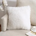 Miniatyrbillede 6 af 6: 3 stk. bløde kunstige pels pudebetræk hjem dekorative firkantede fluffy pudebetræk pudebetræk pudebetræk til stue sofa soveværelse (43 x 43 cm)