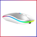 Miniatyrbillede 2 af 5: Trådløs mus med 2,4 GHz, lydløs, Overwatch, gamermus, RGB-mus, bærbar trådløs mus til bærbar computer, gamermus rose gold