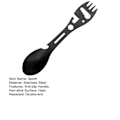 Miniatyrbilde 7 av 7: pcs Survival Spork Non-stick Surface Bestikk Piknik Gaffel Skje Bestikk Glatt Boks 3PCS