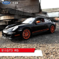 Miniatyrbild 1 av 5: Welly 1:24 Porsche 911 Gt3 Rs Blå Bil Legering Bilmodell Simulering Bil Dekoration Samling Present Leksak Modellgjutning Modell Pojke Leksak 911 GT3 RS2