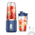 Miniatyrbillede 1 af 2: Rejse-bærbar Juicer Blender Med 6 Blade 400ml Mælkeshakes Smoothies Blender Blue