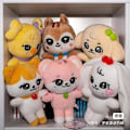 Pikkukuva 4 / 5: Kpop Ive Cherive pehmolelu Minive Ganganji Dal-e Rei Naori Cherry Liz Cheez Erang-e Kpop Ive nukke Wonyoung Yujin Gaeul Leeseo D  45cm