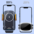 Miniatyrbillede 9 af 11: Biltelefonholder Montering Instrumentbræt Luftventil Bilvugger Solcelledrevne Smartphones Klemestativ null - Universal model