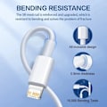 Miniatyrbild 5 av 6: 4-pack Officiellt Certifierad 20W 2M Snabbladdningskabel för Apple iPhone 6 - 14-serien