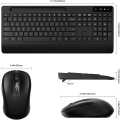 Pikkukuva 4 / 5: Langaton näppäimistö ja hiiri -setti Ergonomiset langattomat näppäimistö ja hiiri, puhelimen ja tabletin telineellä