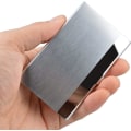 Miniatyrbillede 1 af 5: Super let forretningskortholder Professionel rustfrit stål visitkort etui Hold visitkort i pletfri stand Slankt design, Sølv