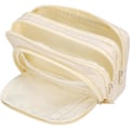 Miniatyrbillede 7 af 7: Abrikos Blyantsæske med Rum Stor Blyantsæske Multifunktion Blyantpose Preppy Blyantpose Stationery Organiser Æstetiske Makeuptasker Cream
