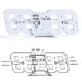 Miniatyrbilde 4 av 5: 3D digital vekkerklokke, vegg LED-tallur med 3 automatisk justering