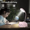 Miniatyrbillede 4 af 5: Skrivebordslampe til Børn, Sød Kat LED Bordlampe med Fleksibel Arm, USB Genopladelig Bordlampe, Øjenbeskyttelse, Læselampe, Tegneserie Kawaii Natlampe Pink