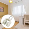 Miniatyrbild 4 av 5: Flexibelt böjbart gardinskena rullgardinskena rullar plast gardinstång glidande glidare för duschdraperi