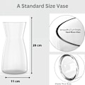 Miniatyrbild 2 av 6: Kvalitetsglas Vas - Dekorativ Glas Vas - Rustik Heminredning för Modernt Bondgårdshus, Ideal Hylla, Bord & Entré Dekor, Patenterad Design, Vit