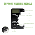 Miniatyrbillede 5 af 5: Mini Digital Batteritester, ABS Universal Batteritester med High Definition LCD-display til typer D CAA N LR44 9V 6F22