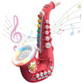 Miniatyrbillede 1 af 4: Legetøjssaxofon - Lærende børnesaxofon til musikøvelse - Interaktive musikinstrumenter til børn - Musiksimulation - Mini-saxofon med dynamiske L_fs Red