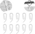 Vita Plastgardinkrokar, 100-pack, 2,8x1,2cm, Gardinfäste