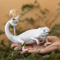 Miniatyrbillede 2 af 5: Kamæleon Lampe Soveværelse Resin Kamæleon Skrivebordslampe Sengelampe Væglampe AU Plug Upward Wall Lamp