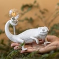 Miniatyrbillede 2 af 5: Kamæleon Lampe Soveværelse Resin Kamæleon Skrivebordslampe Sengelampe Væglampe UK Plug Upward Wall Lamp