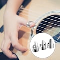Miniatyrbild 4 av 5: 12 st Fingerplektrum i stål, justerbara metallfingerplektrum för gitarr, banjo m.m.
