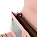 Miniatyrbilde 6 av 8: Damelommebok med rutete mønster og gullfarget krone Pink