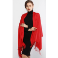 Miniatyrbilde 4 av 5: Dames Sjal Pashmina Sjal og Wraps til Bryllup Sjal til Kvinner Vinter(Rød)