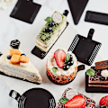 Miniatyrbillede 3 af 4: 100 stk runde mousseunderlag kageunderlag kagebakke dessertbræt til fødselsdagsbryllup - 7,5x7,5cm sort