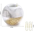 Miniatyrbillede 2 af 4: Magnetisk Papirclipsholder, Marmorhvid Holder, 100 stk. 28mm (1,1\") Søde Kontorartikler