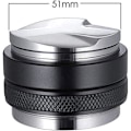 Miniatyrbillede 2 af 7: Rustfrit Stål Aluminium Legering Kaffefordeler, 51mm 2 i 1 Nivellering & Tamper, Kaffe Tamper, Espresso Fordeler, Justerbar Dybde Begge Sider (51mm)