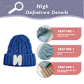 Miniatyrbillede 3 af 5: Strikkede hatte Cartoon Twist uldhatte til drenge og piger baby pullover hatte alder 3-10 Style1 style3