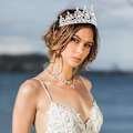 Miniatyrbillede 4 af 5: Dronning Krone og Tiara Prinsesse Krone til Kvinder og Piger Krystal Hovedbånd til Brud