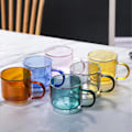 Pikkukuva 2 / 5: Kaksinkertainen lasinen vesikuppi eristetyt lasit värikkäät 250 ml mukit Transparent 250ml