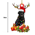 Miniatyrbilde 2 av 4: Julepynt for hund i tre, søt hunddekorasjon, julegave (c) Hy