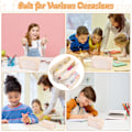 Miniatyrbillede 6 af 7: Abrikos Blyantsæske med Rum Stor Blyantsæske Multifunktion Blyantpose Preppy Blyantpose Stationery Organiser Æstetiske Makeuptasker Cream