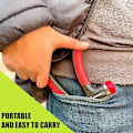 Miniatyrbild 5 av 6: 5-60 kg greppstyrketränare – Justerbar handgreppsstyrketränare med rostfritt stålfjäder för starka handleder, fingrar, underarm, händer Red