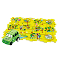 Pikkukuva 1 / 5: Tee-se-itse sähköinen rata-autolelu, paristokäyttöinen leluauto ja pulmapalapelti lapsille Dinosaur 25pcs/Set