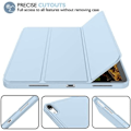 Miniatyrbillede 5 af 5: iMieet Ny iPad Air 5. generation etui 2022/iPad Air 4. generation etui 2020 10,9 tommer med penneholder [Understøtter Touch ID og iPad 2. P Sky Blue