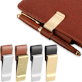 Miniatyrbillede 1 af 7: 4 stk. penneklips til notesbog Pen Loop Holder til notesbøger PU læder pennehylster Penneklips til journal, planlægger, notesbog