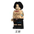 Miniatyrbillede 2 af 5: 15-delt One Piece Actionfigur Byggeklodser Legetøj Pædagogisk Samlesæt Legetøj til Børn ca. 5 cm A set of 15 styles B