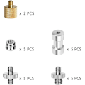 Miniatyrbild 8 av 8: 1/4 skruvar 22PCS ChromLives kameraskruvadapter 1/4 till 1/4 skruv 1/4 till 3/8 stativskruvadapter omvandlare mässingskruvadapter tappskruvfästesats