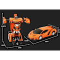 Miniatyrbild 2 av 4: Transformerande leksaker för pojkar och flickor i åldrarna 5-7, fjärrstyrd bil som förvandlas till en robot, radiostyrd racerbil, robotfordon Orange