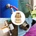 Miniatyrbillede 5 af 5: Vandbeholder Grommet Vandbeholder Connector Messing Til Hane / Tøndehane / Regnvandstanke (2stk, Gul)