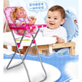 Miniatyrbild 3 av 3: Babydocka Barnsäng Vagn, Matstol, Gungstol, Gunga, Säng För Dockor Barnvagnsleksak (Endast Docka) - Doll